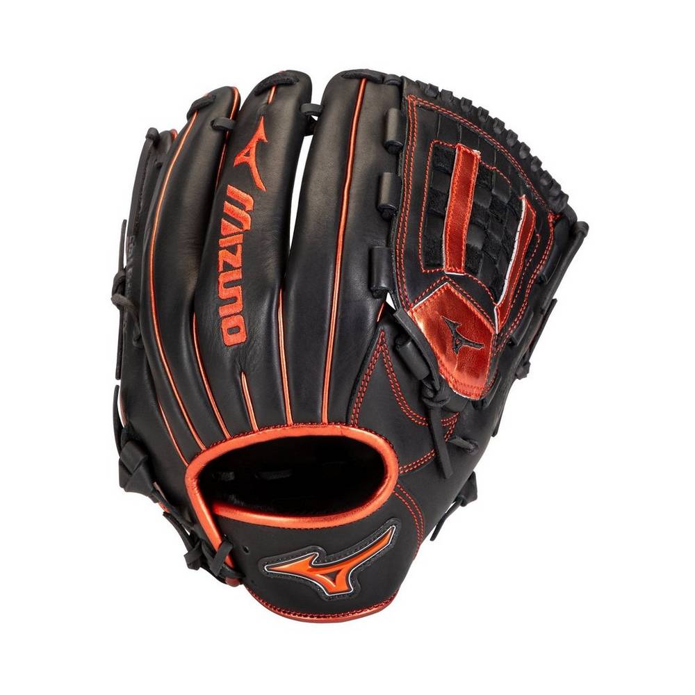 Panske Rukavice Mizuno MVP Prime SE Pitcher 12" Baseball Čierne/Červené Vypredaj DVNW49312